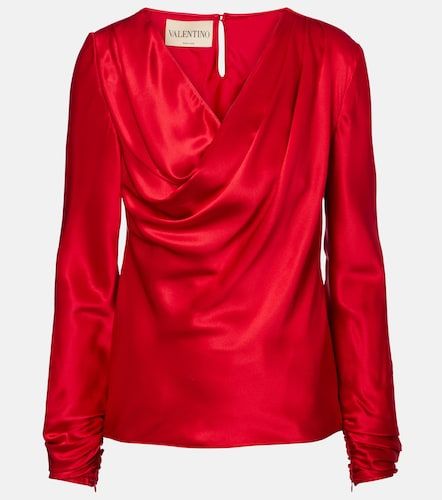 Top drapé en soie - Valentino Garavani - Modalova