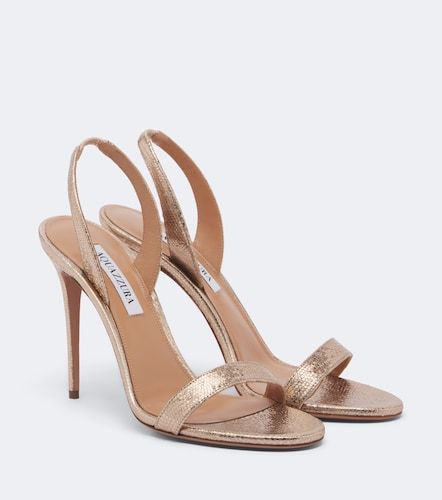 Sandales slingback So Nude en cuir métallisé - Aquazzura - Modalova