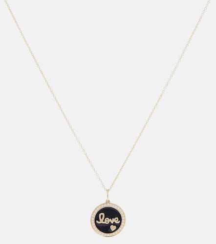 Collier Love en or jaune 14 ct - Sydney Evan - Modalova