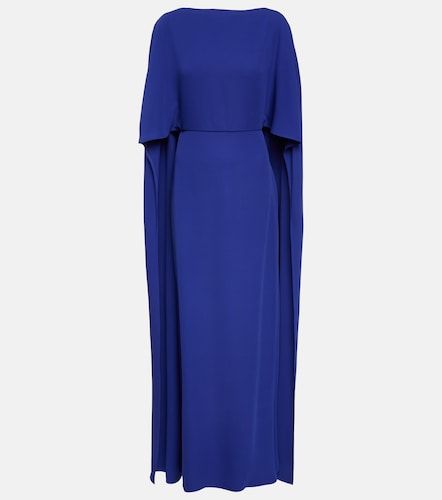 Robe longue en soie à cape - Valentino Garavani - Modalova