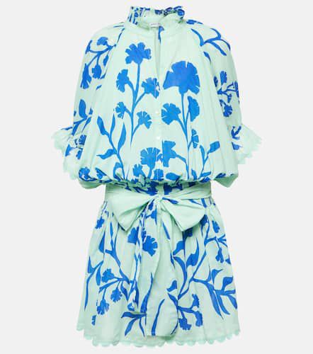 Robe chemise en coton à fleurs - Juliet Dunn - Modalova