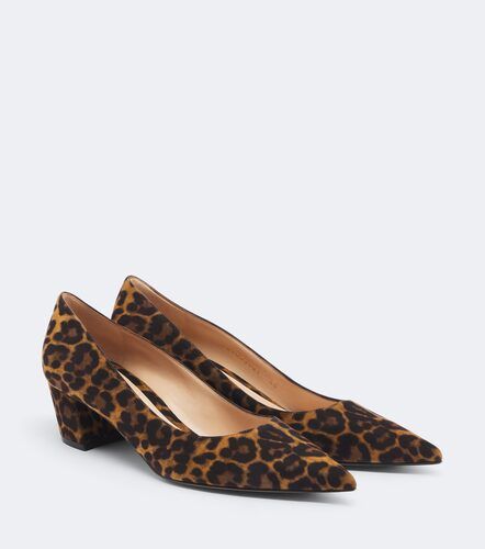 Escarpins Aylin en daim à motif léopard - Gianvito Rossi - Modalova