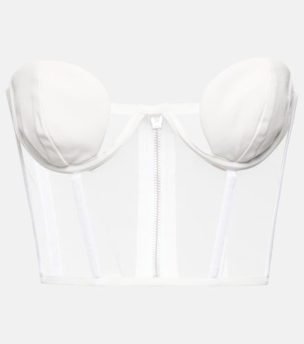 Bustier de mariée en crêpe et tulle - Nensi Dojaka - Modalova