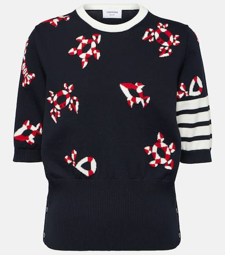 T-shirt 4-Bar en coton intarsia - Thom Browne - Modalova