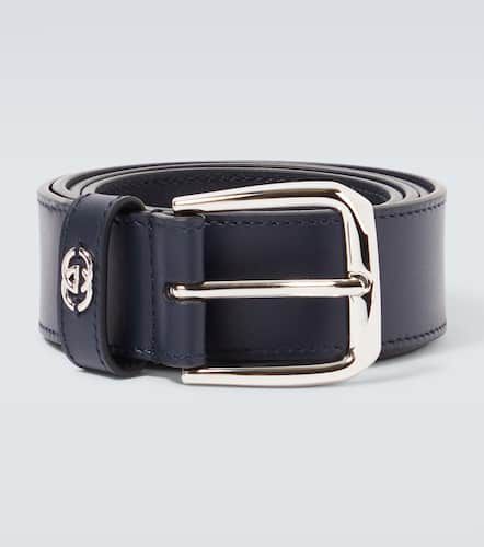 Ceinture Interlocking G en cuir - Gucci - Modalova