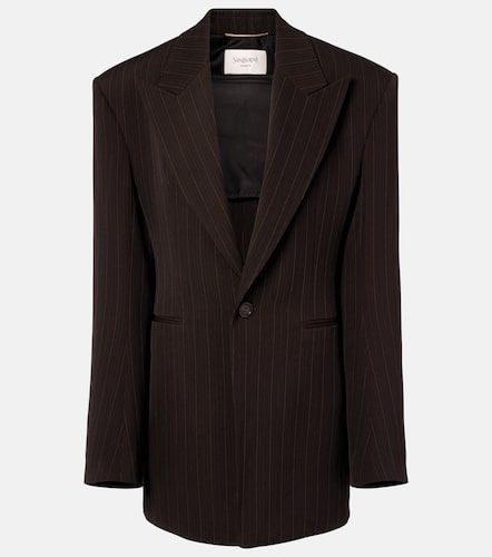 Blazer en laine mélangée - Saint Laurent - Modalova