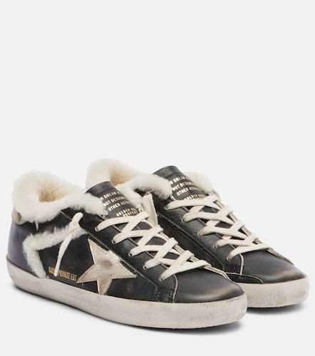 Baskets Super-Star en cuir et shearling - Golden Goose - Modalova