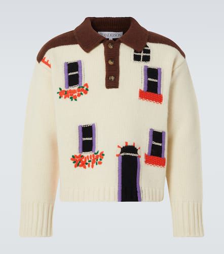 JW Anderson Polo intarsia en laine - JW Anderson - Modalova