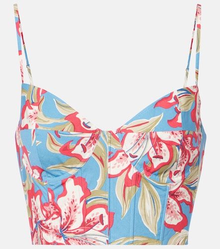 Top raccourci en coton à fleurs - Polo Ralph Lauren - Modalova