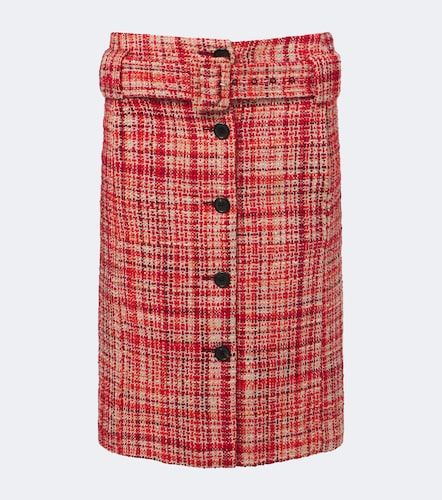 Jupe midi en tweed de laine, coton et soie - Prada - Modalova