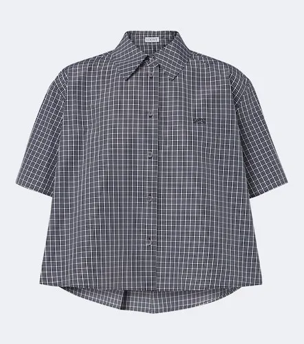 Chemise en coton mélangé à carreaux - Loewe - Modalova