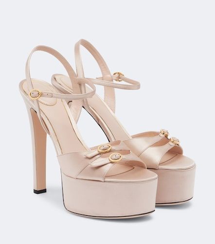 Sandales Crasher à plateau en satin - Valentino Garavani - Modalova