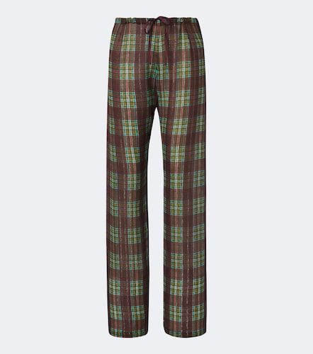 Pantalon ample à carreaux - Dries Van Noten - Modalova