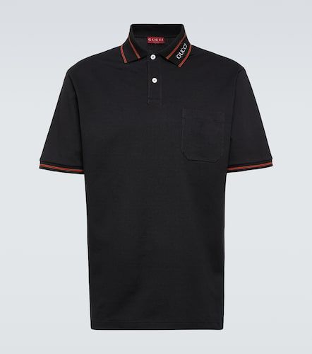 Polo en piqué de coton mélangé - Gucci - Modalova