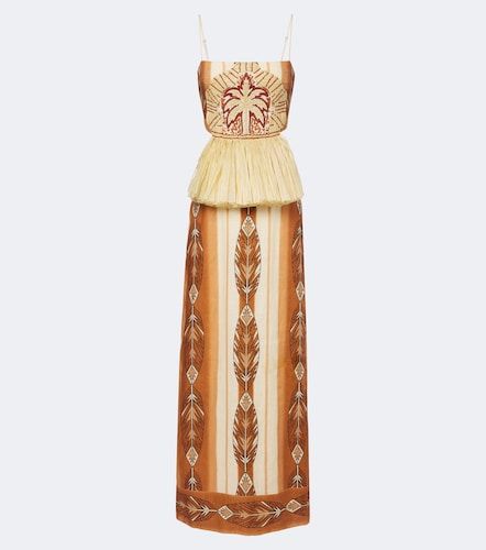 Robe longue Andean Mythology en lin - Johanna Ortiz - Modalova