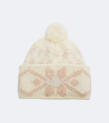 Bonnet en laine mélangée à sequins - Moncler - Modalova