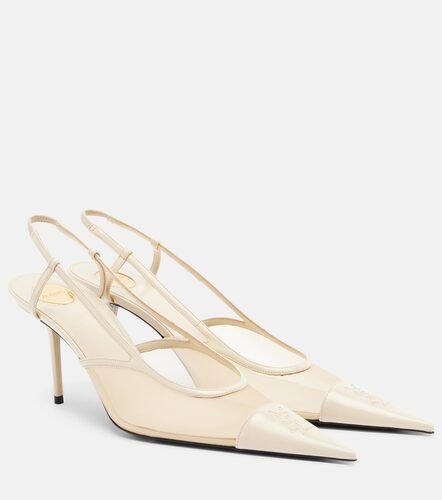 Escarpins slingback Renée en cuir et mesh - Saint Laurent - Modalova