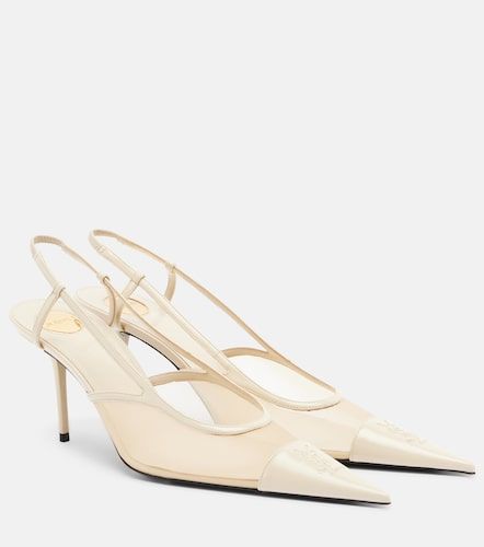 Escarpins slingback Renée en cuir et mesh - Saint Laurent - Modalova
