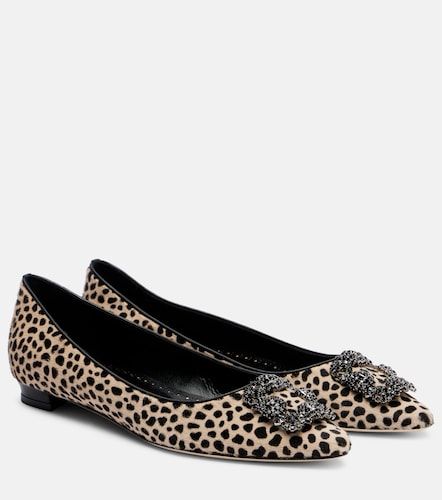Ballerines Hangisi en cuir façon poulain - Manolo Blahnik - Modalova