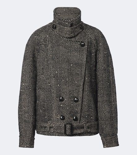 Caban Elvane en laine à chevrons - Isabel Marant - Modalova