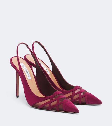 Escarpins slingback Perfect Match en daim - Aquazzura - Modalova