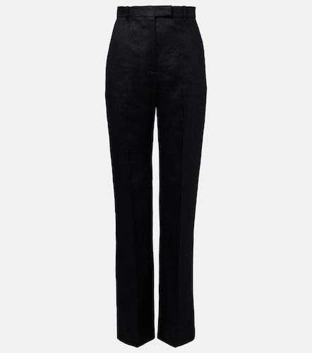 Pantalon droit en laine grain de poudre - McQueen - Modalova