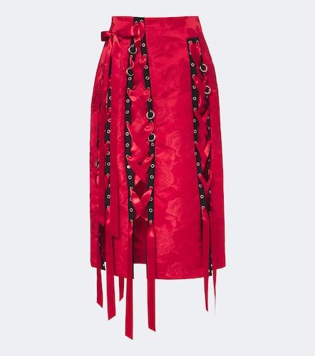 Jupe midi en brocart à fleurs - Simone Rocha - Modalova