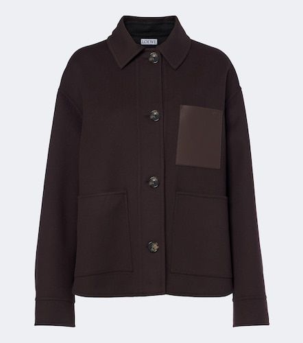 Veste en laine, cachemire et cuir - Loewe - Modalova