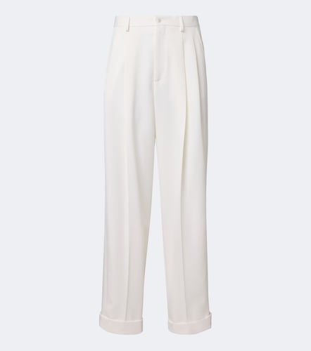 Pantalon ample en laine et soie mélangés - Dolce&Gabbana - Modalova