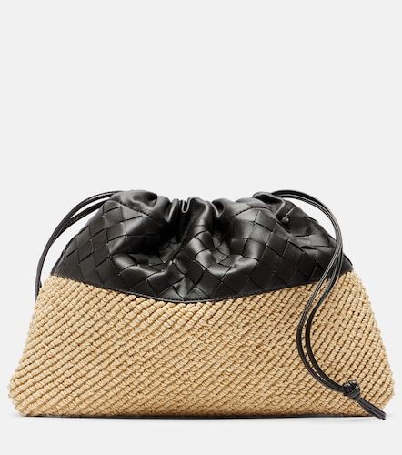 Pochette Dustbag Small en raphia et cuir - Bottega Veneta - Modalova