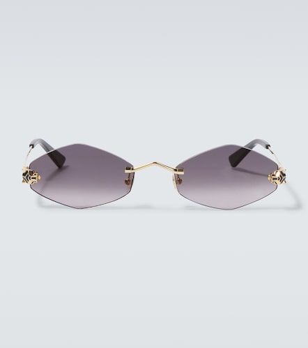 Lunettes de soleil ovales Panthère De Cartier - Cartier Eyewear Collection - Modalova