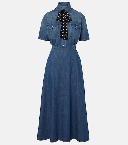 Robe polo en denim à ceinture - Valentino - Modalova