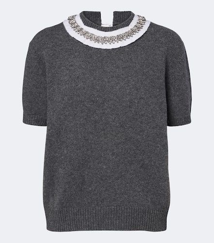 Pull en laine et cachemire à ornements - Prada - Modalova