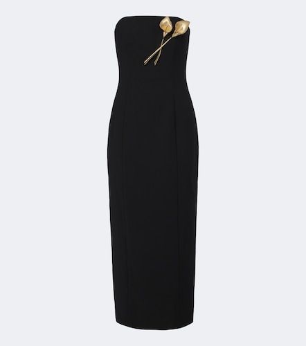 Robe midi bustier en laine mélangée - Carolina Herrera - Modalova
