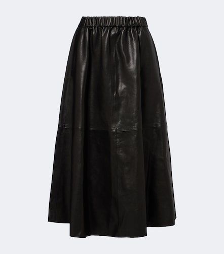 Jupe Lenly midi en cuir - Nour Hammour - Modalova