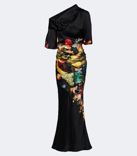 Robe longue en soie à imprimé - Dries Van Noten - Modalova