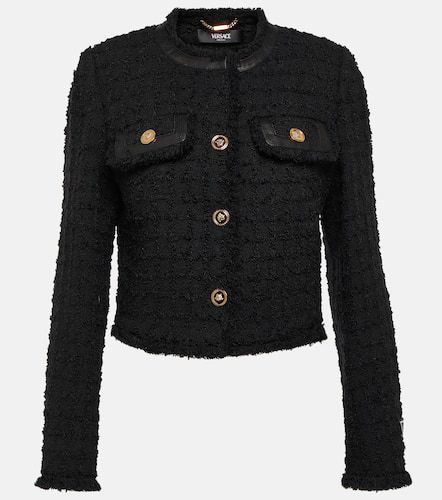 Veste en tweed de laine mélangée - Versace - Modalova