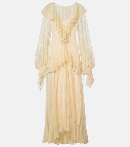 Robe longue Esen en dentelle à volants - De La Vali - Modalova