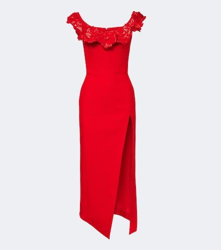 Robe en laine à appliqués floraux - David Koma - Modalova