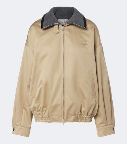 Miu Miu Veste blouson en coton - Miu Miu - Modalova