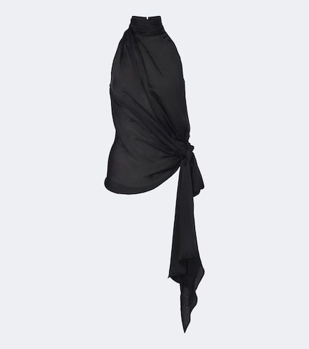 Balmain Top en satin de soie - Balmain - Modalova
