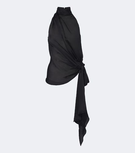 Balmain Top en satin de soie - Balmain - Modalova