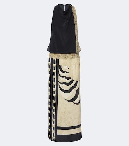 Robe longue Sona en soie à imprimé - SIR - Modalova