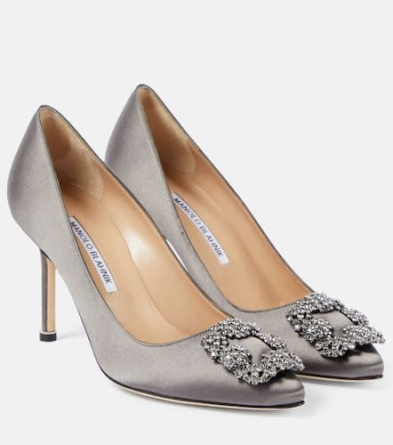 Escarpins Hangisi 90 en satin - Manolo Blahnik - Modalova