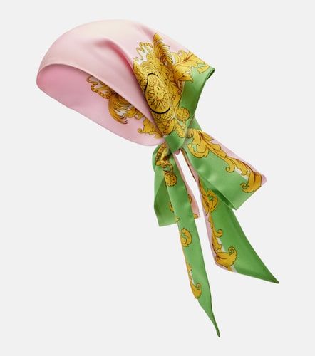 Foulard imprimé en sergé de soie - Versace - Modalova