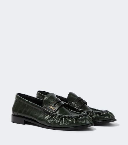 Mocassins Le Loafer en cuir façon croco - Saint Laurent - Modalova