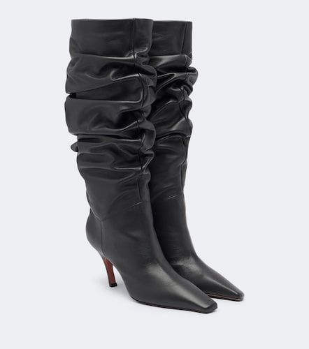 Amina Muaddi Bottes Jamie en cuir - Amina Muaddi - Modalova