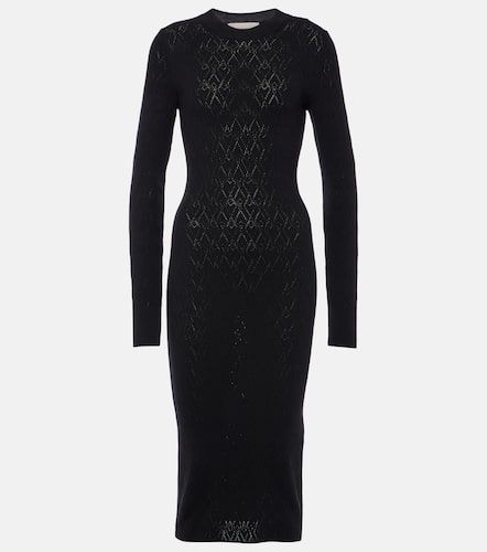 Robe midi en coton et laine - Ami Paris - Modalova