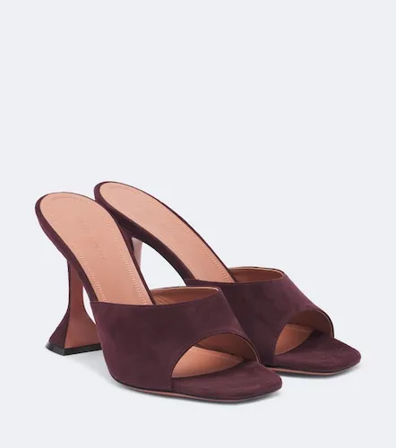 Amina Muaddi Mules Lupita en daim - Amina Muaddi - Modalova