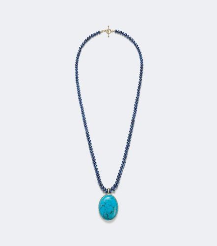 Collier Jumbo Hidden Gem en or 18 ct avec turquoises et saphirs - Octavia Elizabeth - Modalova